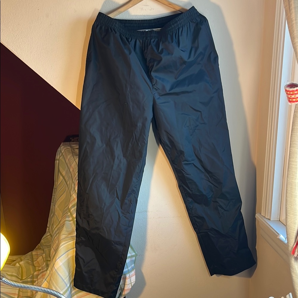 Men's Packable Black Wind stop Joggers Ankle Zips